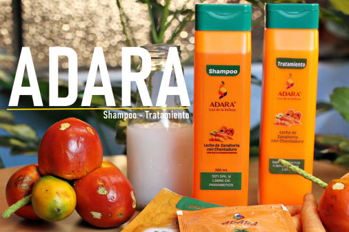 Combo de shampoo y tratamiento leche de zanahoria con chontaduro